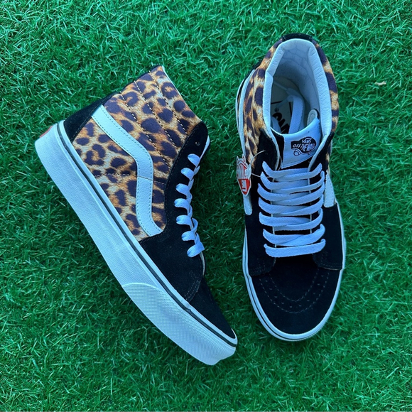 Vans Sk8 Hi Leopard Black / True White - Picture 6 of 10